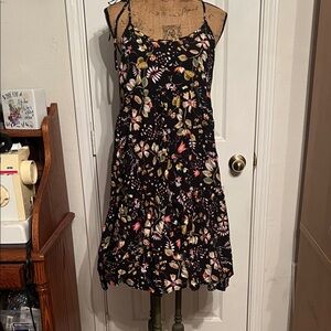 NATURAL LIFE Black Floral Mini Dress